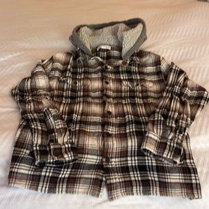 Aeropostale Flannel hoodie. Size L.